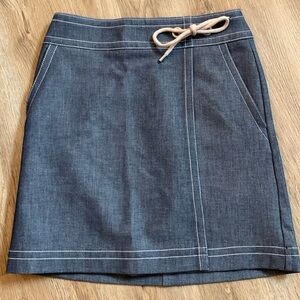 Anne Taylor Chambray Skirt 4 Petite